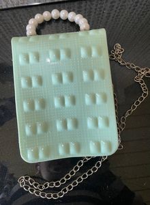 YSL Black Colour And Mint Green Sling Bag
