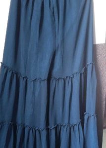 Blue Short Anarkali Suit With Sharara Pant 🪔