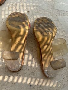 Zara Trendy Clear Strap Sandals