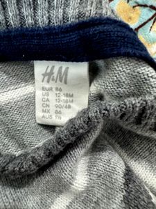 Striped Grey Knit Sweater