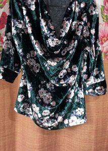 Floral Velvet Top
