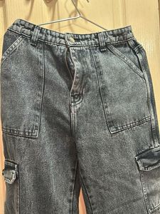 Acid Wash Cargo Jeans