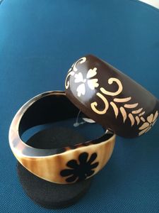 Hand painted wooden bangle