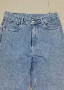 Sky Blue Jeans And Cargo Shorts For Women