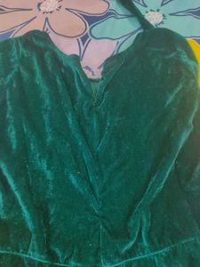 Green Velvet Jumpsuit