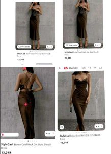 Brand New(Urbanic)Coffee Brown 🤎 Satin Slip Dress