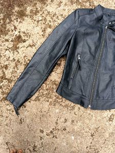 Stylish Black Faux Leather Jacket