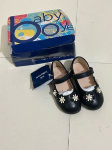 Baby Girl Black Floral Mary Janes