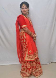 Red Velvet Saree