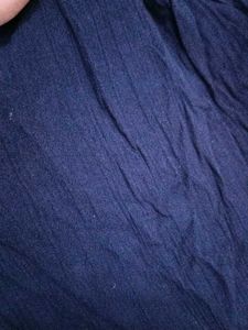 Blue Top With Embroidery And Lace