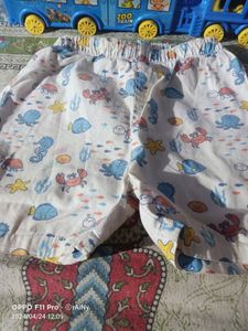Baby Pure Cotton Banyan And Pant Set