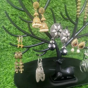 Assorted Earrings Collection (Combo Of 10 Pairs)