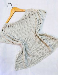 Pinterest Crochet Oversized Grey Top B