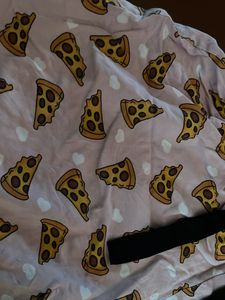 Pizza Print Pajama Shorts