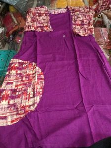 Orange Embroidered Kurti 5pc Combo
