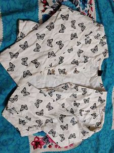 White Butterfly Cropped Jacket