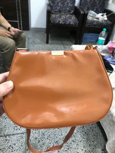 Beige Brown Sling Bag