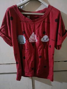 Red Crop Tshirt