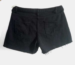 Black Denim Shorts