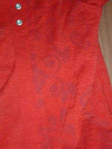 Overcoat Attached Red Top