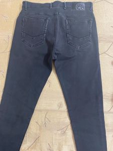 Mens Jet Black Jeans