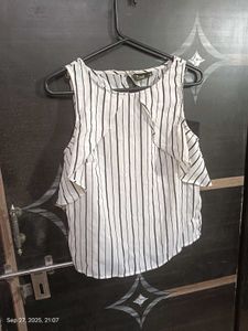 Striped Cold Shoulder Top