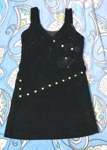 Brand New Jet Black Velvet Dress With Short Jacket