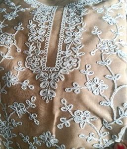 Pakistani Style Embroidery Kurta Set For Women