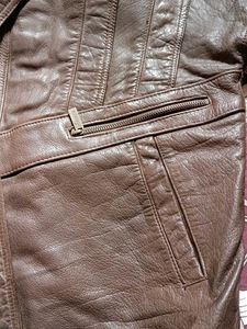 Brown pure Leather Jacket