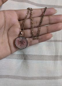 Resin Pendant with real flower preserved