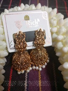 Rich Jewelleery Jhumka Earrings Jasmine Hair Flowe
