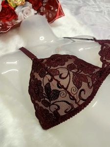 🌹Elegant Burgundy Lace Bra🌹