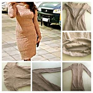 Lace Bodycon Dress – Slim Fit, Full Sleeve