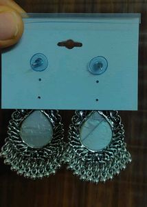 Palak Silver Oxidized Earrings🤍
