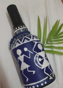 Warli Art Bottle Decor
