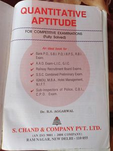 Quantitative Aptitude By R.S.Aggarwal