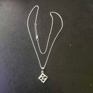 Pure Silver Rhodium Chanel Inspired Necklace