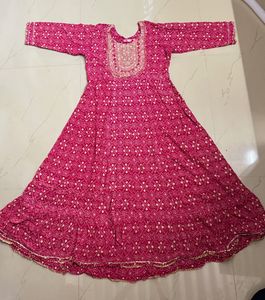 Elegant Pink Anarkali Kurti