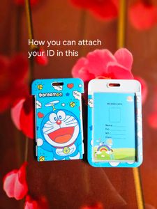 Doraemon ID Badge Holder with Lanyard