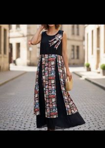 Elegant Floral Patchwork Dress