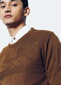 Mr Bowerbird Men Heritage Brown Pullover