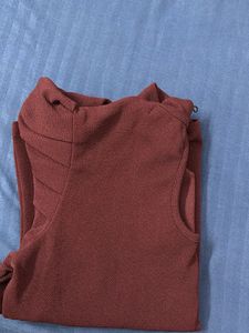 Maroon Puff Sleeve Top