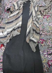 Striped Cardigan &amp; Dress Set