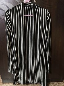 Monochrome Striped Shrug S-M Size