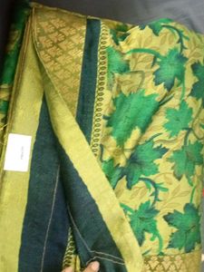 Green Floral Pattern Saree