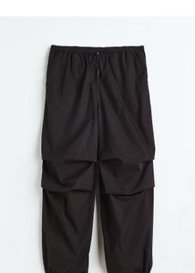 H&M Black Parachute Pants