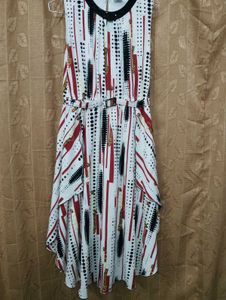 Patterned Midi Dress