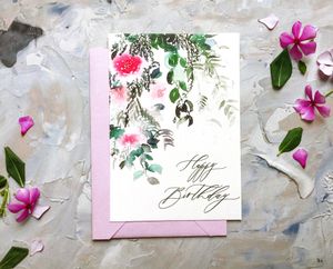 Hand Painted Birthday Card