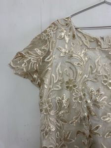 Elegant Gold Lace Dress