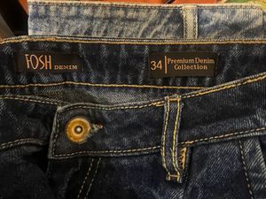Denim Blue Jeans With Contrast Stitch